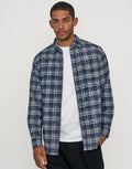 TRENDY SHIRTS #7757 Blast Check Long Sleeve Shirt in Blue