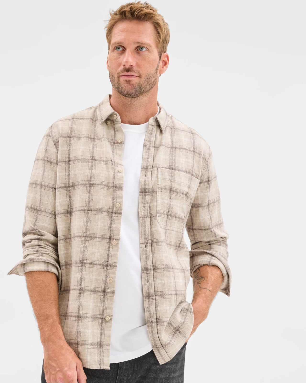 TRENDY SHIRTS #7763 Long Sleeve Brushed Check Shirt
