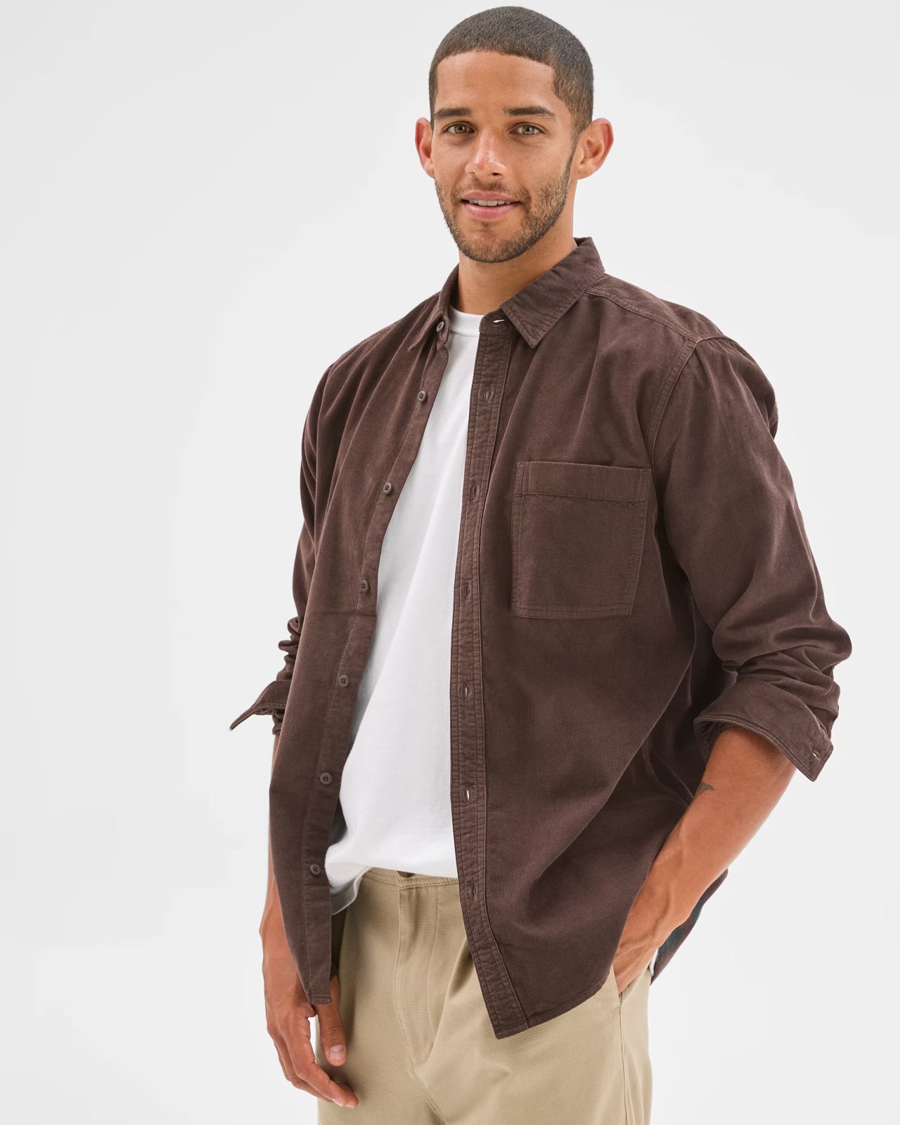TRENDY SHIRTS #7764 Cotton Shirt - Chocolate